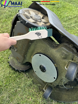 Lawn mower equipment brush